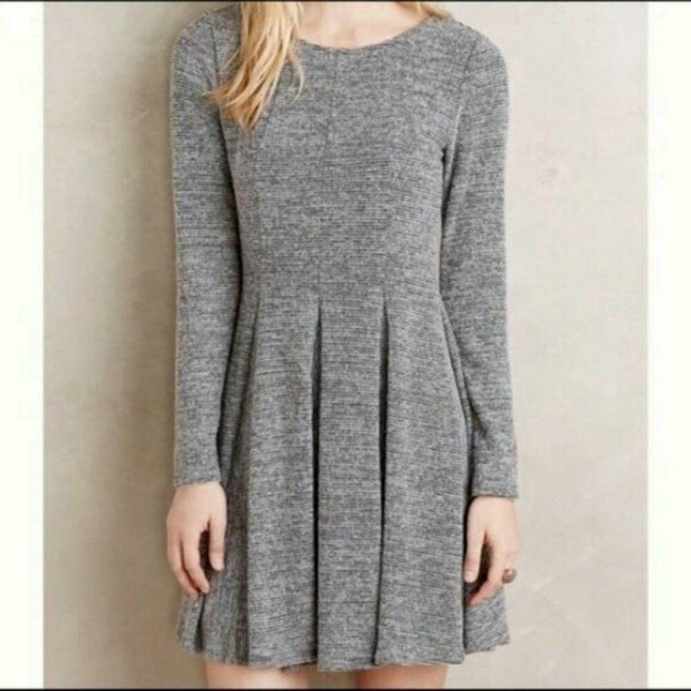 Anthropologie Dolan Left Coast Striped Piper Dress Pleated Size Small